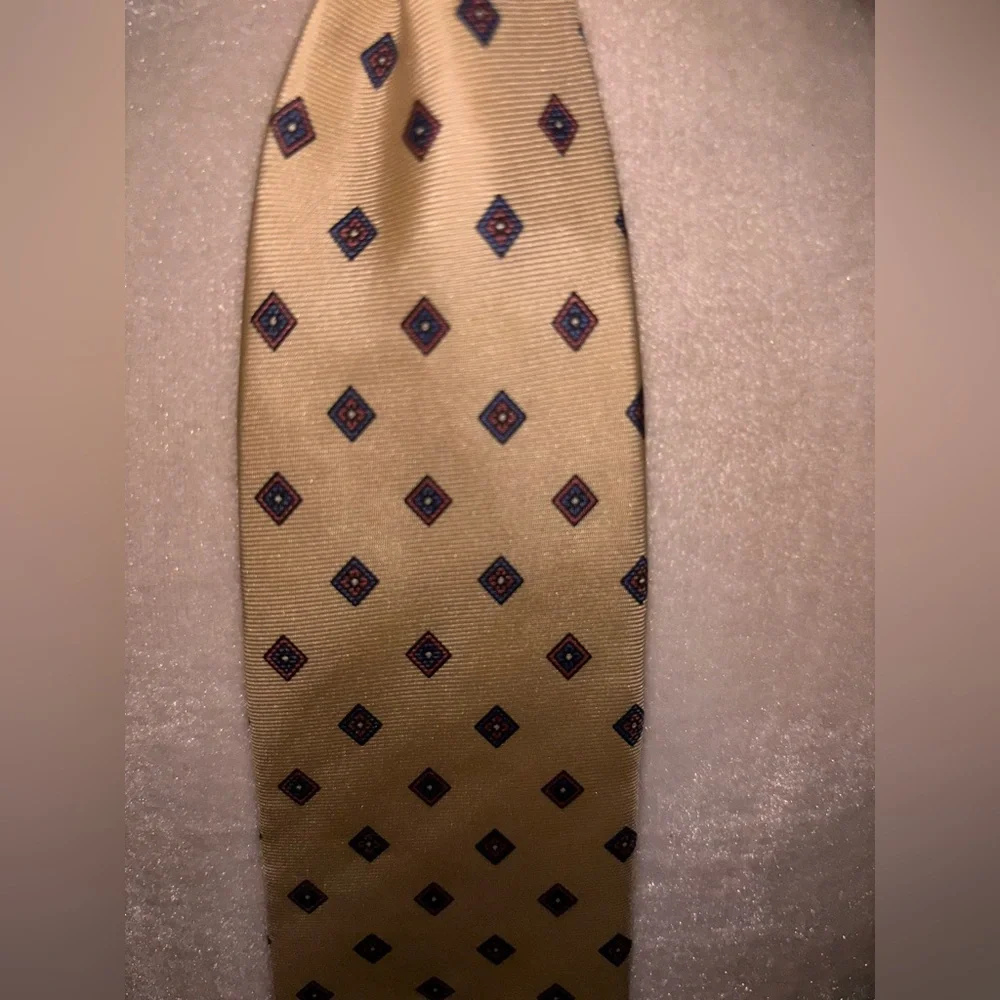 Lot of 3 Patterned Designer Ties: Fendi, Valentino, Christian Dior Luxury Preppy
